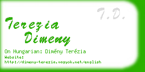 terezia dimeny business card